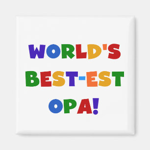Världens bästa Opa-Ljusa färger gåvor Magnet