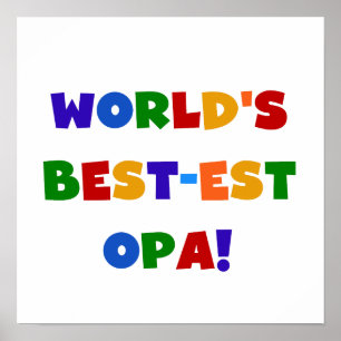 Världens bästa Opa-Ljusa färger gåvor Poster
