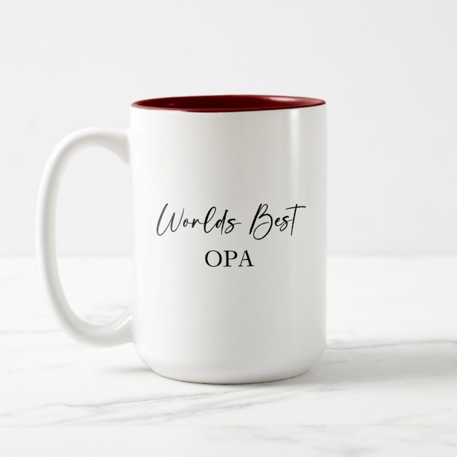 Världens bästa OPA och mest förlorad Personlig mug Två-Tonad Mugg (Vänster)