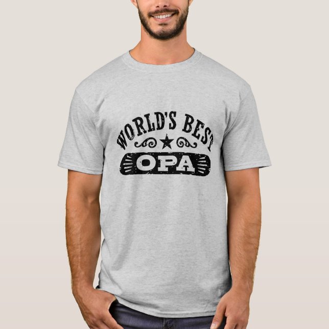 Världens bästa Opa T Shirt (Framsida)