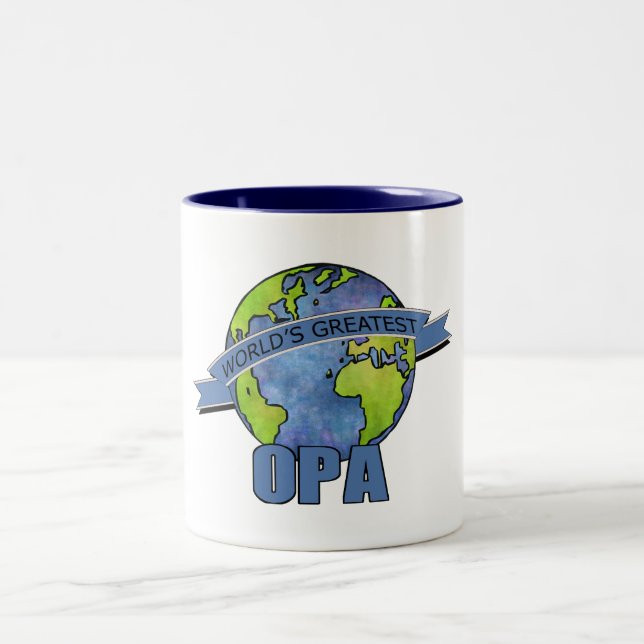 Världens Bästa Opa Två-Tonad Mugg (Center)