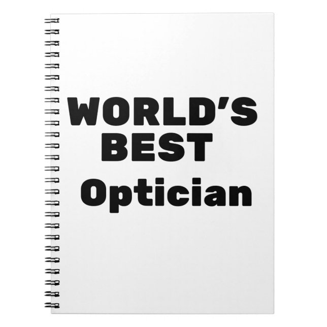Världens bästa Optiker Anteckningsbok (Framsidan)