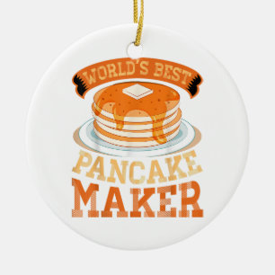 Världens bästa Pancake Maker - Funny Pancake Maker Julgransprydnad Keramik