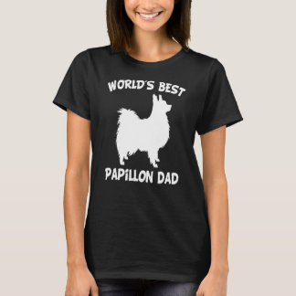 Världens bästa Papillon Pappa T Shirt