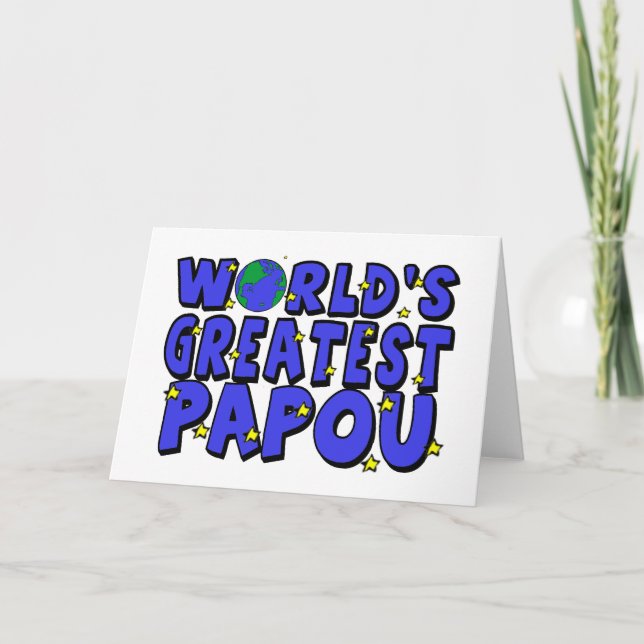 Världens Bästa Papou Kort (Framsida)