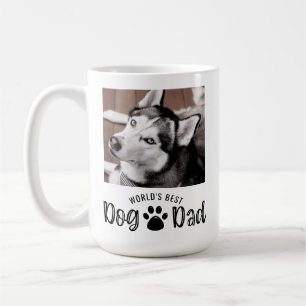 VÄRLDENS BÄSTA PAPPA 2-foto HUND Tass avtryck Kaffemugg