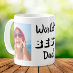 Världens bästa Pappa 2-foto-Personlig Kaffemugg<br><div class="desc">Mugg är en roligt för det bästa far någonsin,  och har två familjefotografier och "Världens bästa Pappa" i en coola-reflektor för temaparken stil. Du kan enkelt anpassa "pappa" till hur han behandlas (t.ex. pappa,  pappa osv.).</div>