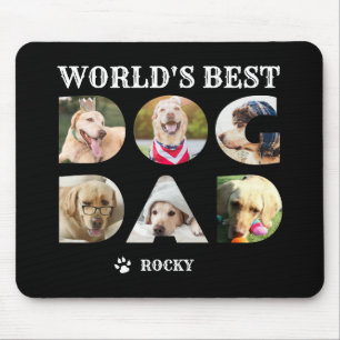Världens bästa Pappa 6-fotokollage i Hund Musmatta
