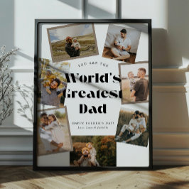 Världens Bästa Pappa 7 Foto Collage Poster