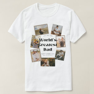 Världens Bästa Pappa 7 Foto Collage T Shirt