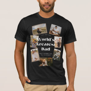 Världens bästa pappa 7 fotokollage t shirt