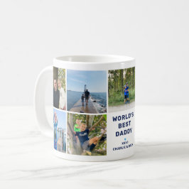 Världens Bästa Pappa 8 Foto Collage Kaffemugg
