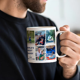 Världens Bästa Pappa 8 Foto Collage Kaffemugg