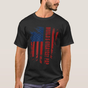 Världens bästa pappa amerikanska flaggan män fader t shirt