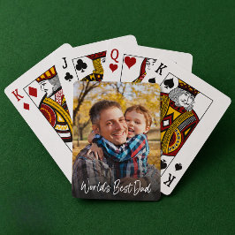 Världens Bästa Pappa Anpassad Foto Casinokort