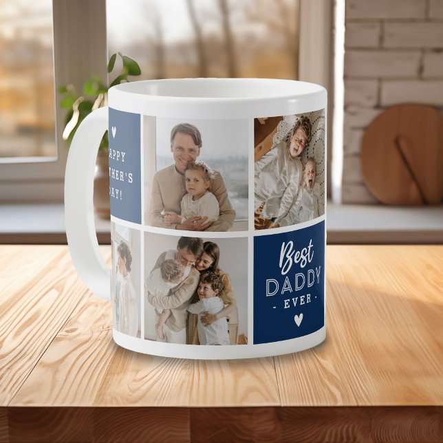 "Världens bästa pappa" Anpassad fotokollage med 7  Kaffemugg (Skapare uppladdad)