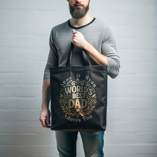 Världens bästa Pappa - Anpassadet Pappor Gift Tygkasse