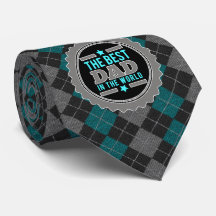 Världens bästa Pappa Argyle Print Teal and Grått