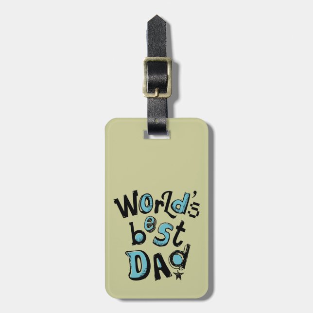 Världens bästa Pappa Bagagebricka (Vertikal Framsida)