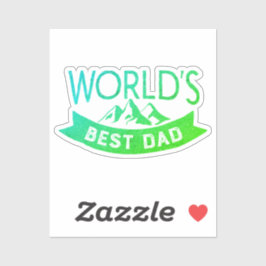 Världens bästa Pappa Bright Grönt Fars dag Klistermärken