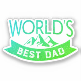Världens bästa Pappa Bright Grönt Fars dag Klistermärken