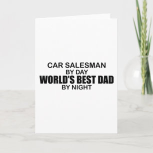 Världens bästa Pappa efter natt - Car Salesman Kort