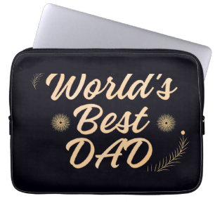 Världens Bästa Pappa Enkel Typografi Pappor Laptop Fodral