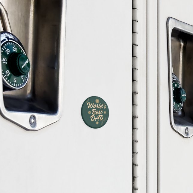 Världens Bästa Pappa  Enkel typografi Pappor Magnet (In Situ (Locker))