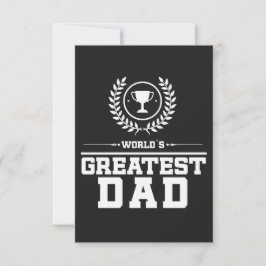 Världens Bästa Pappa Fader Trophy Familjekärlek Tack Kort