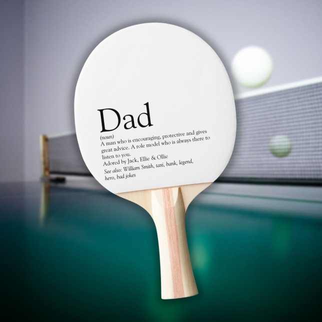 Världens bästa Pappa-Far-definition Pingisracket (World's Best Ever Dad Daddy Father Definition Ping Pong Paddle)