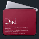 Världens bästa Pappa-Far-pappa-definition Burgundy Laptop Fodral<br><div class="desc">Anpassa för din speciella pappa,  far,  pappa eller pappa att skapa en unik gåva till Fars dag,  födelsedagar,  jul eller vilken dag du vill visa hur mycket han elak till dig. Ett perfekt sätt att visa honom hur fantastisk han är varje dag. Designad av Thisisnotme©</div>