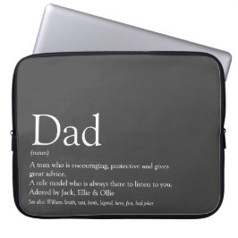 Världens bästa pappa farbror definition grå laptop fodral