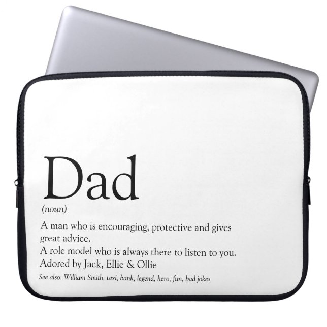 Världens bästa pappa farbror Definition Rolig Laptop Fodral (Framsidan)