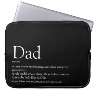 Världens bästa pappa farbror definition svart laptop fodral