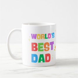 Världens bästa pappa färgrik kaffemug kaffemugg