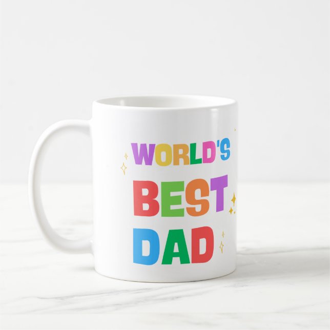 Världens bästa pappa färgrik kaffemug kaffemugg (Vänster)