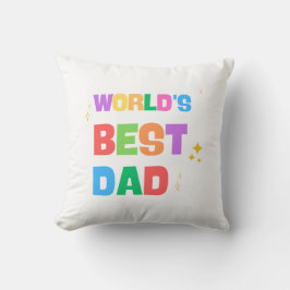 Världens bästa pappa Färgrik kastkudde Kudde