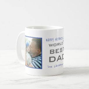 Världens bästa Pappa Fars dag 2-foto-Anpassningsba Kaffemugg