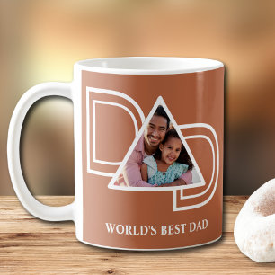 Världens Bästa Pappa Fars Dag Foto Rost Kaffemugg