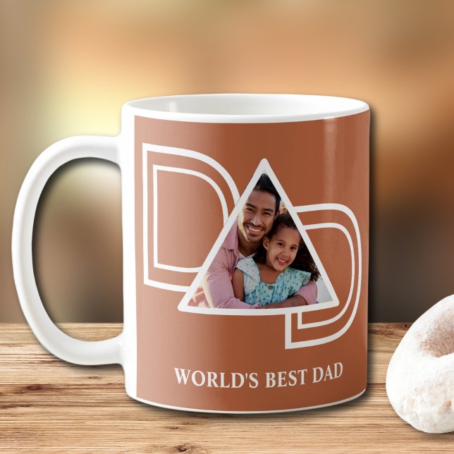 Världens Bästa Pappa Fars Dag Foto Rost Kaffemugg (Skapare uppladdad)