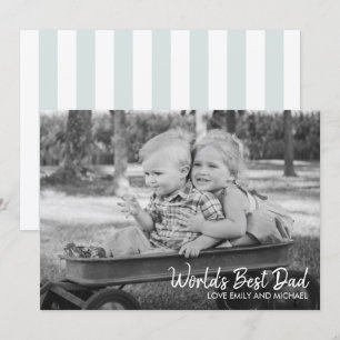 Världens bästa Pappa Fars dag-fotokort Kort
