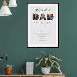 Världens bästa Pappa Fars dag Funny Brev Poster