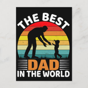 Världens Bästa Pappa Fars Dag Helg Vykort