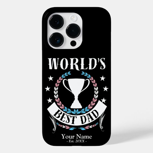 Världens bästa Pappa Fars dag i Färg i Flagga (Baksida)