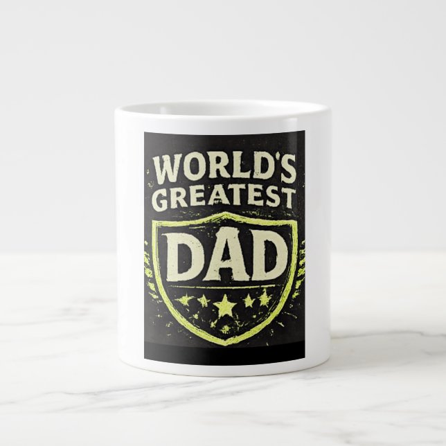 Världens Bästa Pappa Fars Dag Jumbo Mugg (Framsidan)