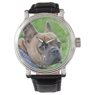 Världens bästa Pappa - Fars dag - Pet Photo Hund P Armbandsur