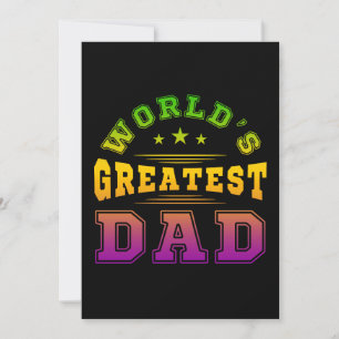 Världens Bästa Pappa Fars Dag Present Inbjudningar
