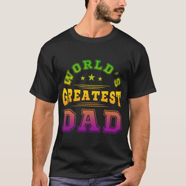 Världens Bästa Pappa Fars Dag Present T Shirt (Framsida)