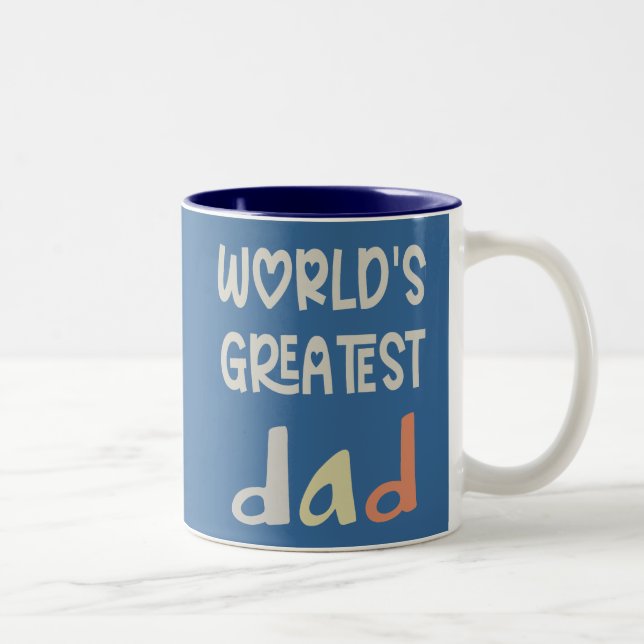 Världens bästa pappa | Fars dag-present Två-Tonad Mugg (Höger)