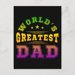 Världens Bästa Pappa Fars Dag Present Vykort